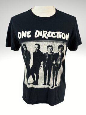 One Direction Graphic Gildan Softstyle Band T-Shirt Black Womens Small (SKU:32W)